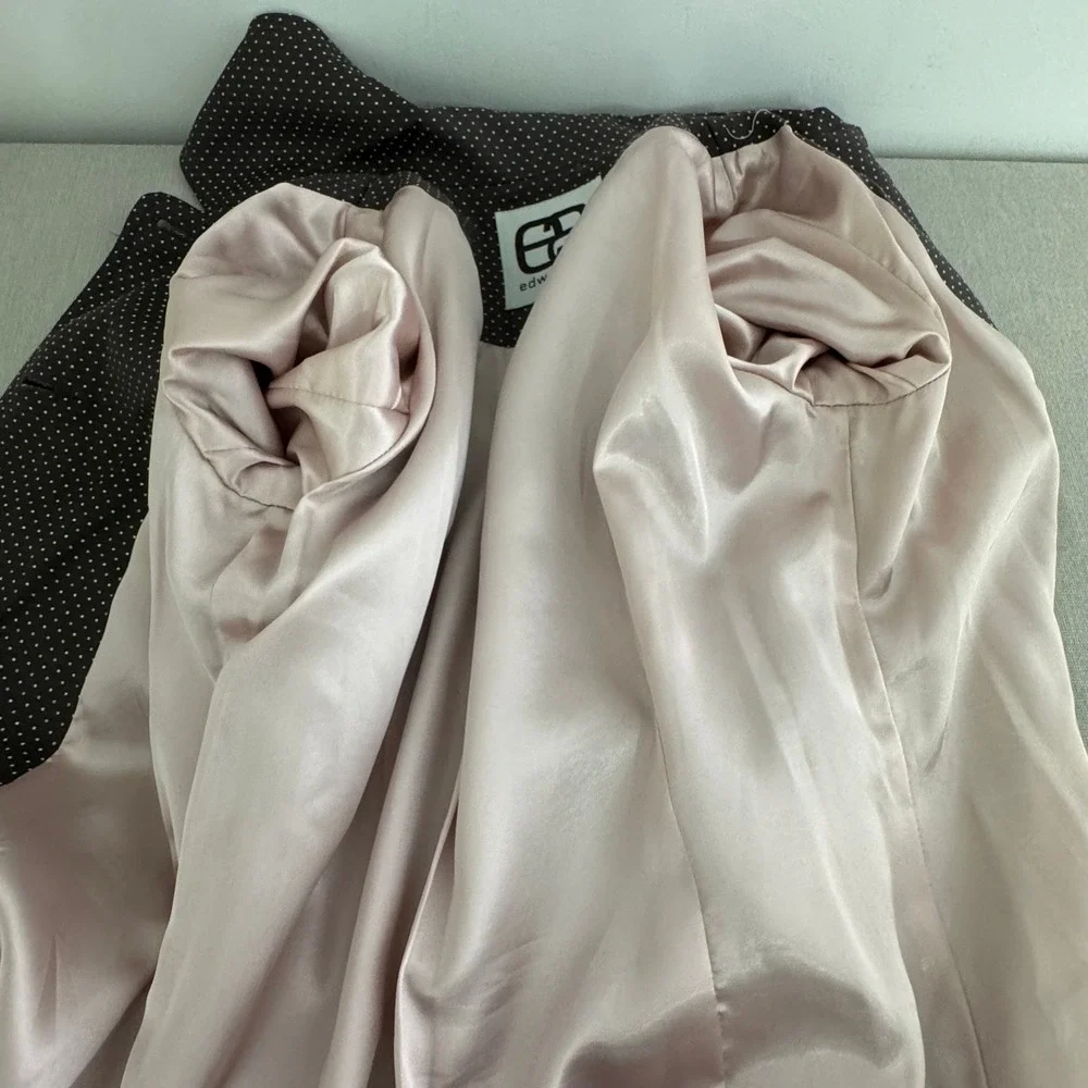 Edward an‎ Trench Coat with Pink/White Dots Pleated